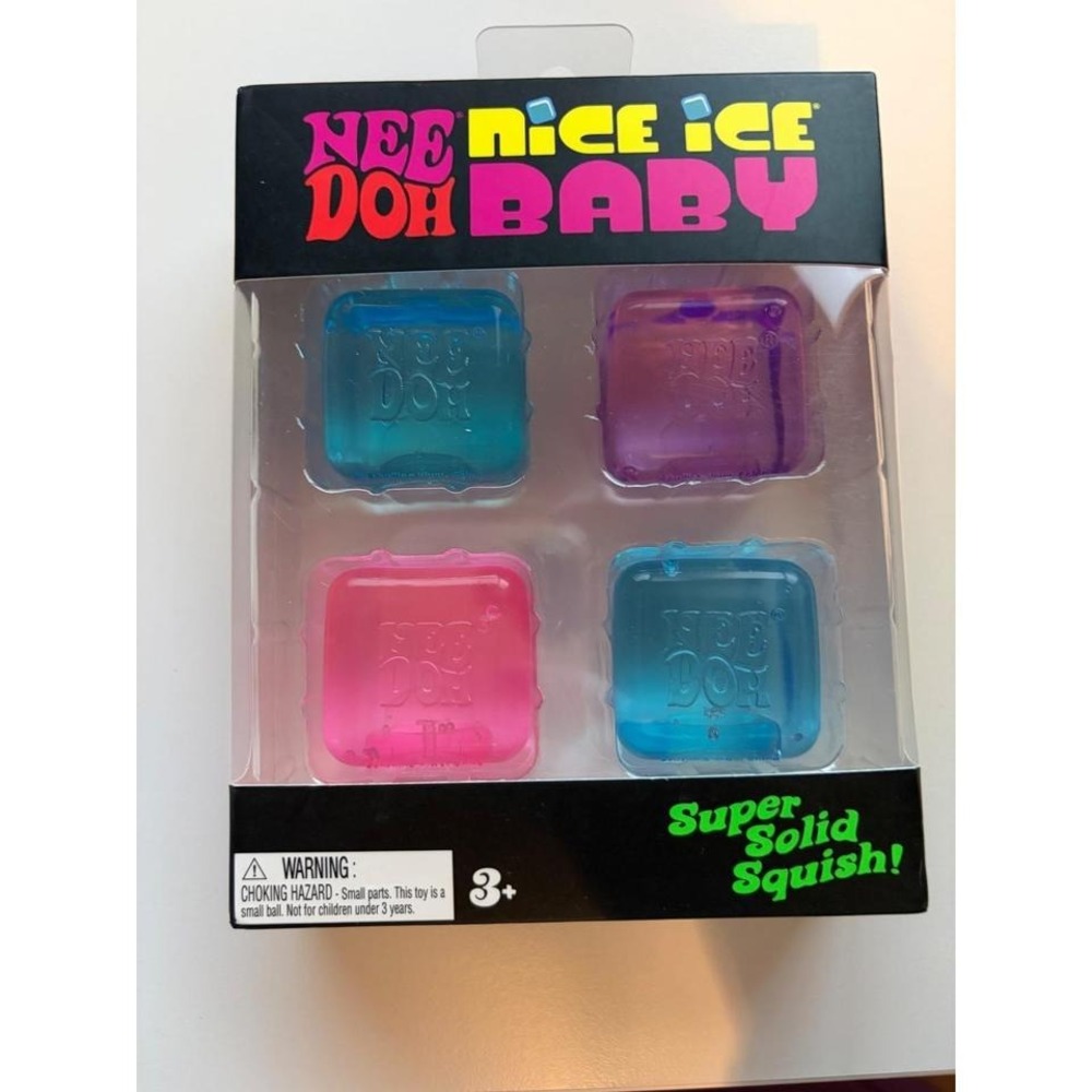 Schylling NeeDoh Nice Ice Baby Super Solid Squish Fidget Toy 4 Pack 25342NAB